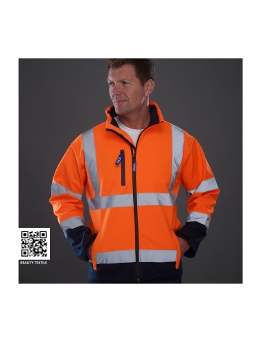 YOK-HVK09-Hi-Vis 2 Bands et Braces Softshell Jacket